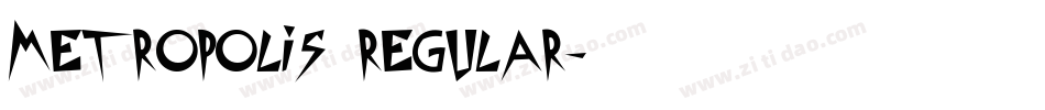 metropolis Regular字体转换